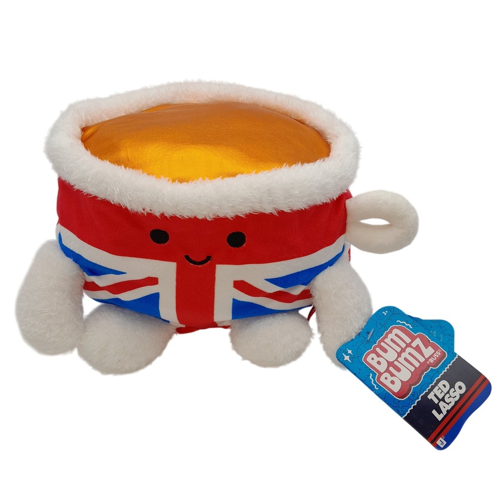 BumBumz Ted Lasso Teacup Plush Union Jack Hot Brown Water BBZ8-619 Jazwares NEW